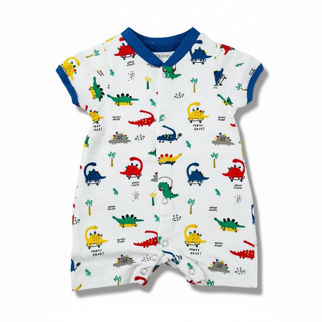 Barboteuse Garçon - Blanc/Bleu image 0