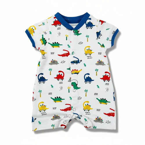 Barboteuse Garçon - Blanc/Bleu image 0