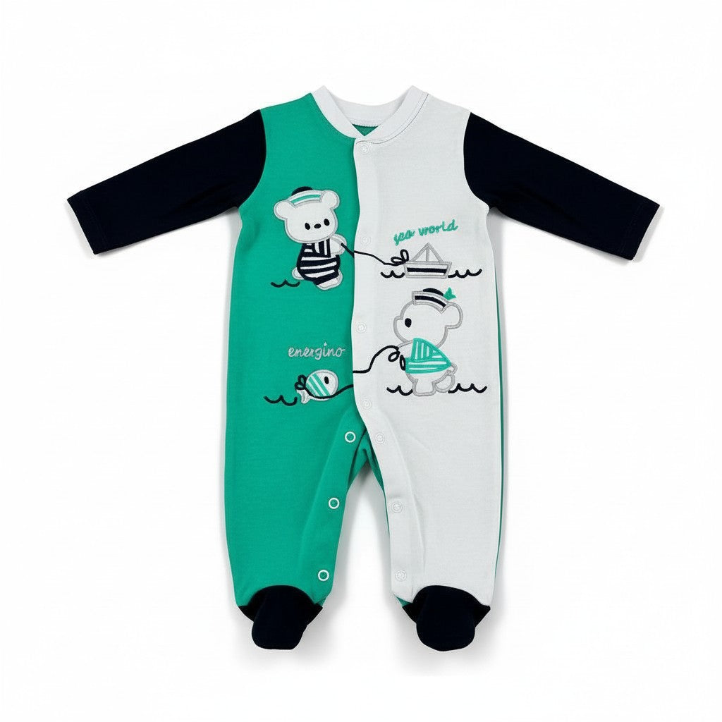Combinaison Garçon - Blanc/Vert image 1