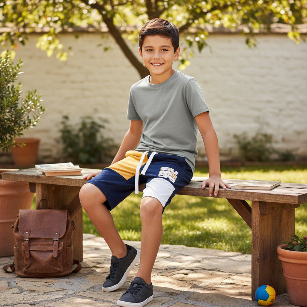 Short Garçon Noir - Orange image 1