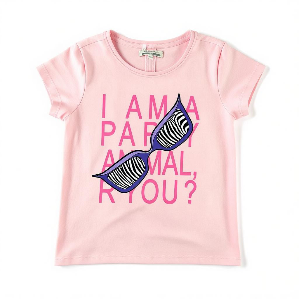 T-shirt manche courte Fille - Rose image 0