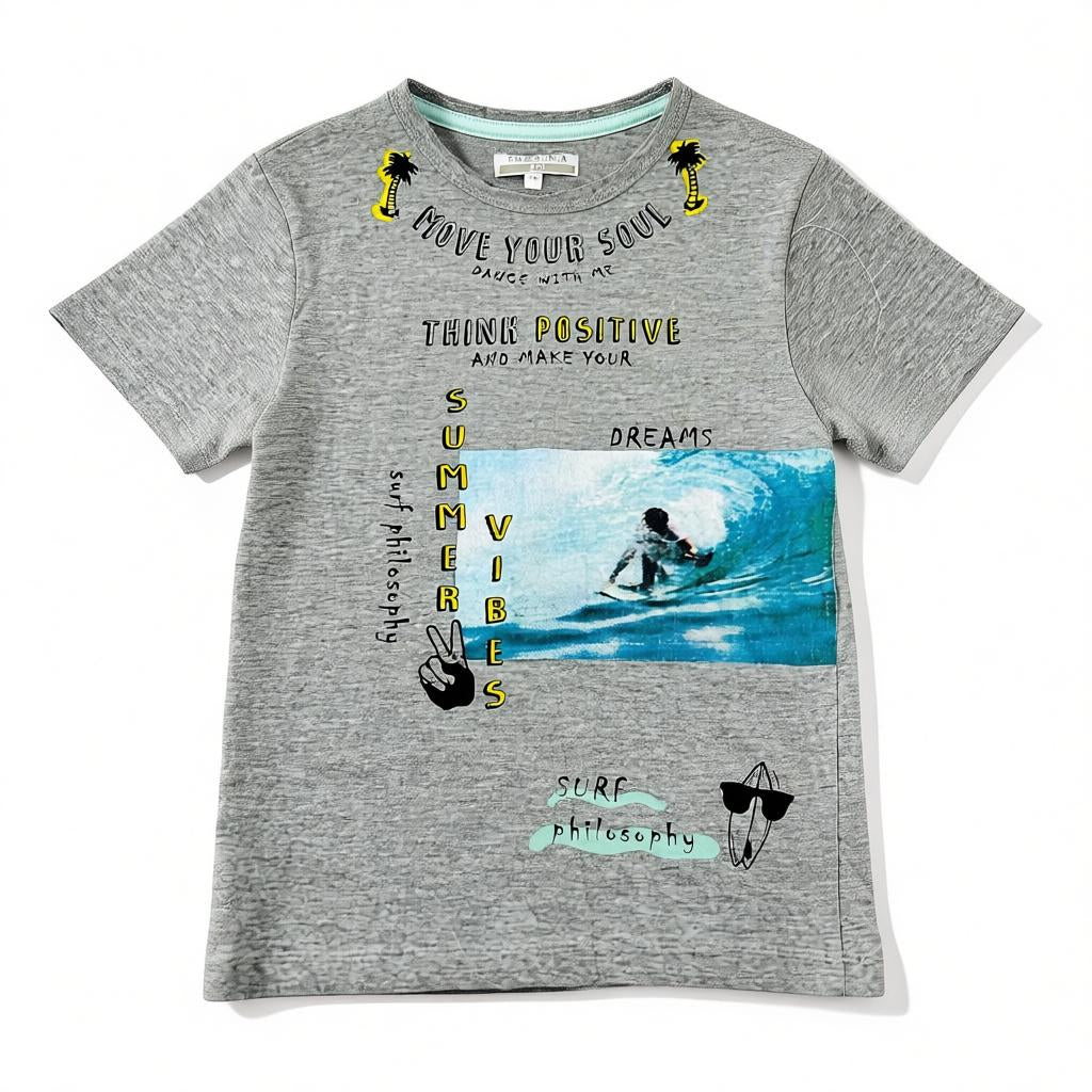 T-shirt Garçon manche courte - Gris image 0