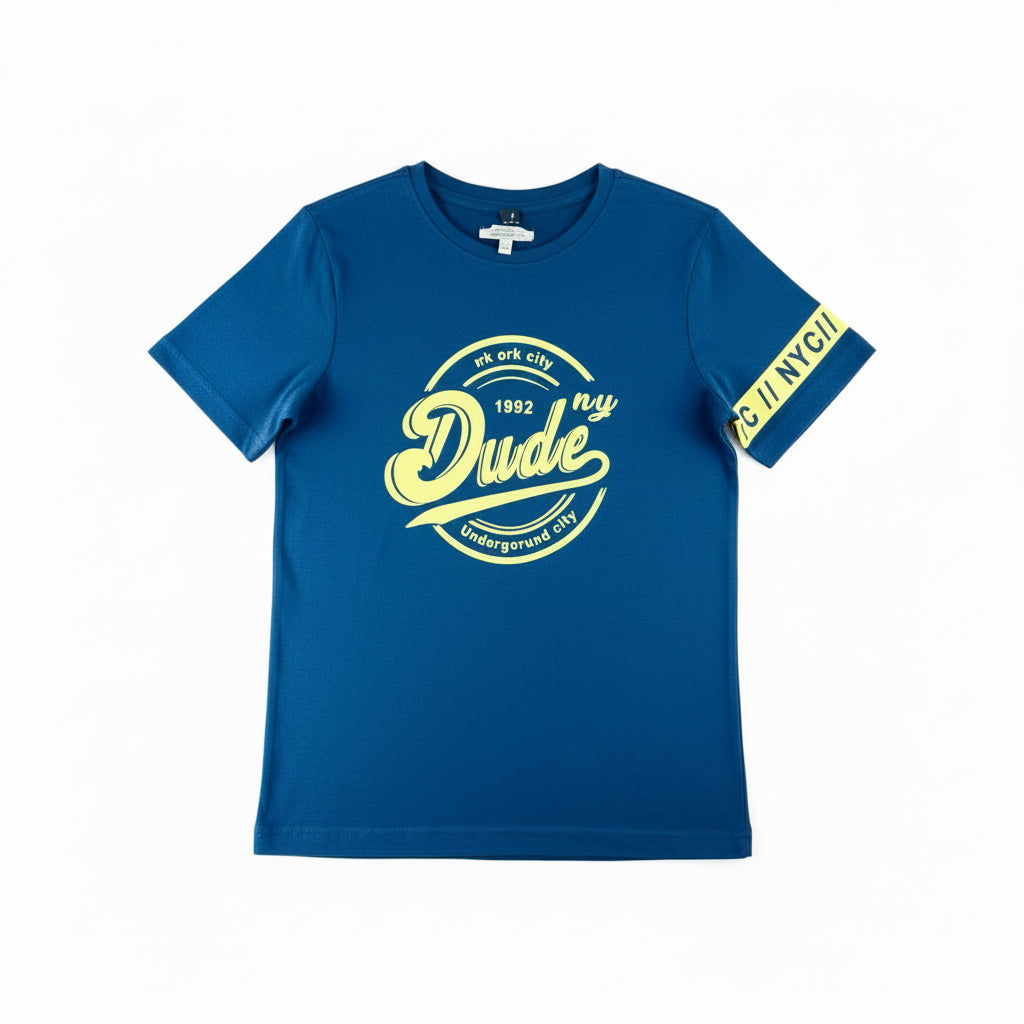 T-shirt manche courte Garçon - Bleu image 0