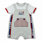 Barboteuse Garçon - Blanc/Rouge image 0