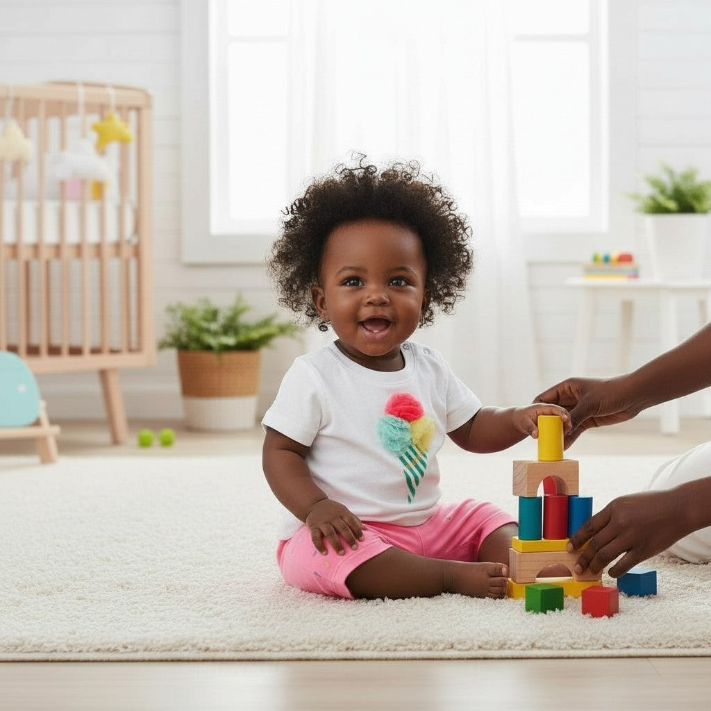 Ensemble t-shirt + short Fille - Blanc/Rose image 1