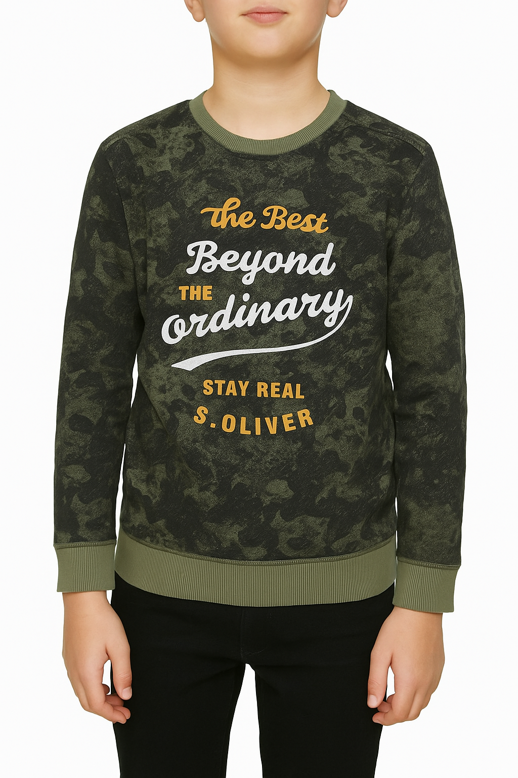 Sweat col rond Garçon - Vert image 0