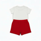 Ensemble (T-shirt + short) Garçon - Blanc/Rouge image 2