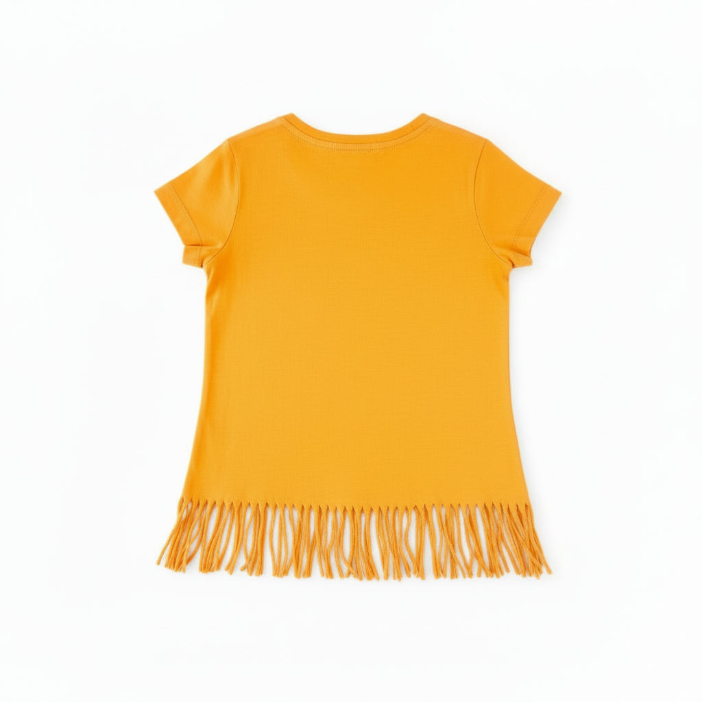 T-shirt à franges Fille - Orange image 1