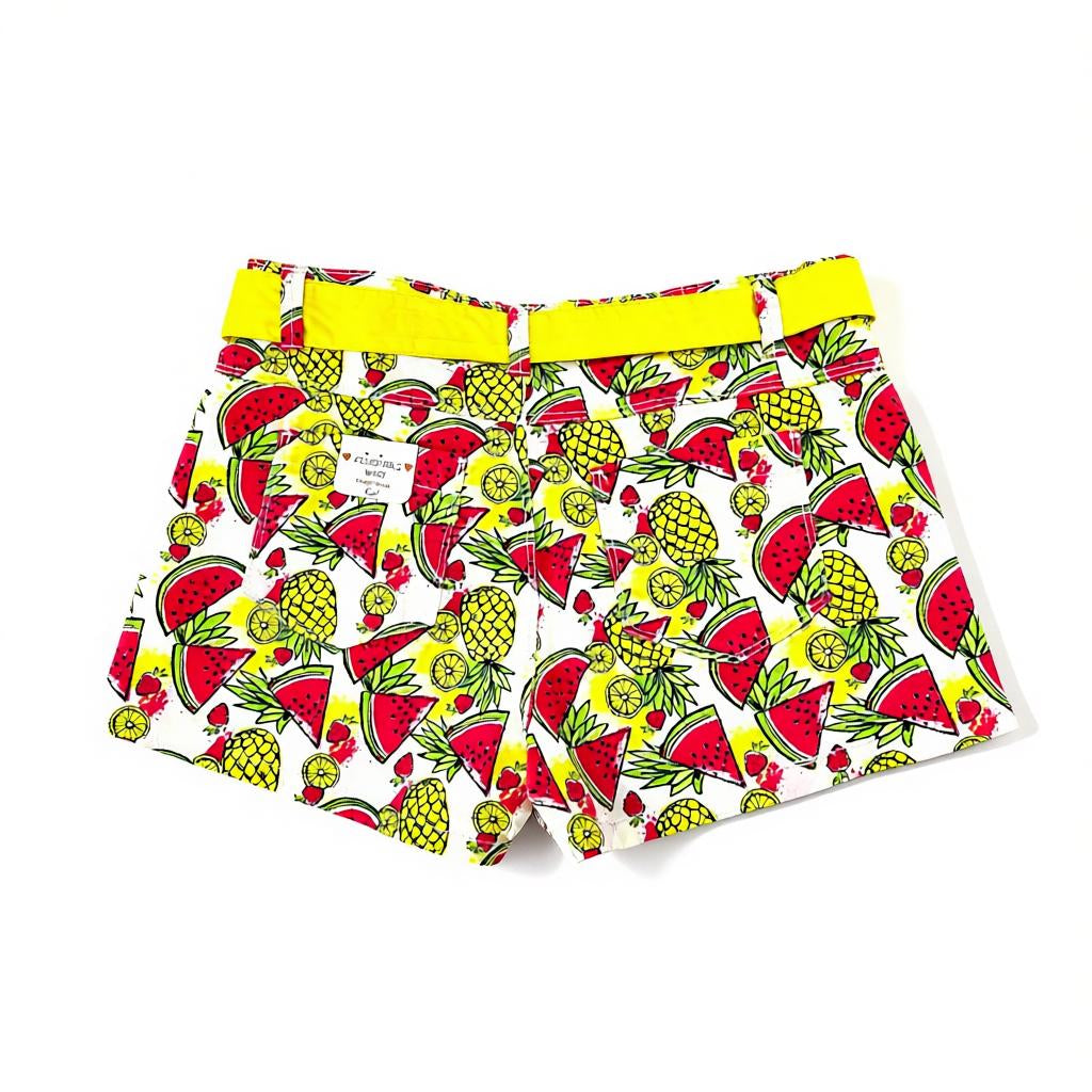 Short fleurs Fille - Jaune/Rouge image 2