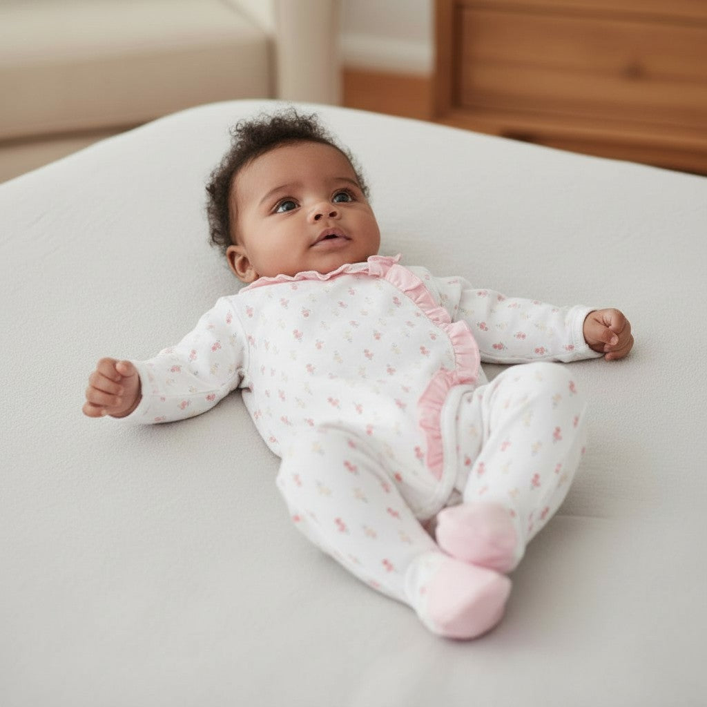 Combinaison Fille -Blanc/Rose image 0