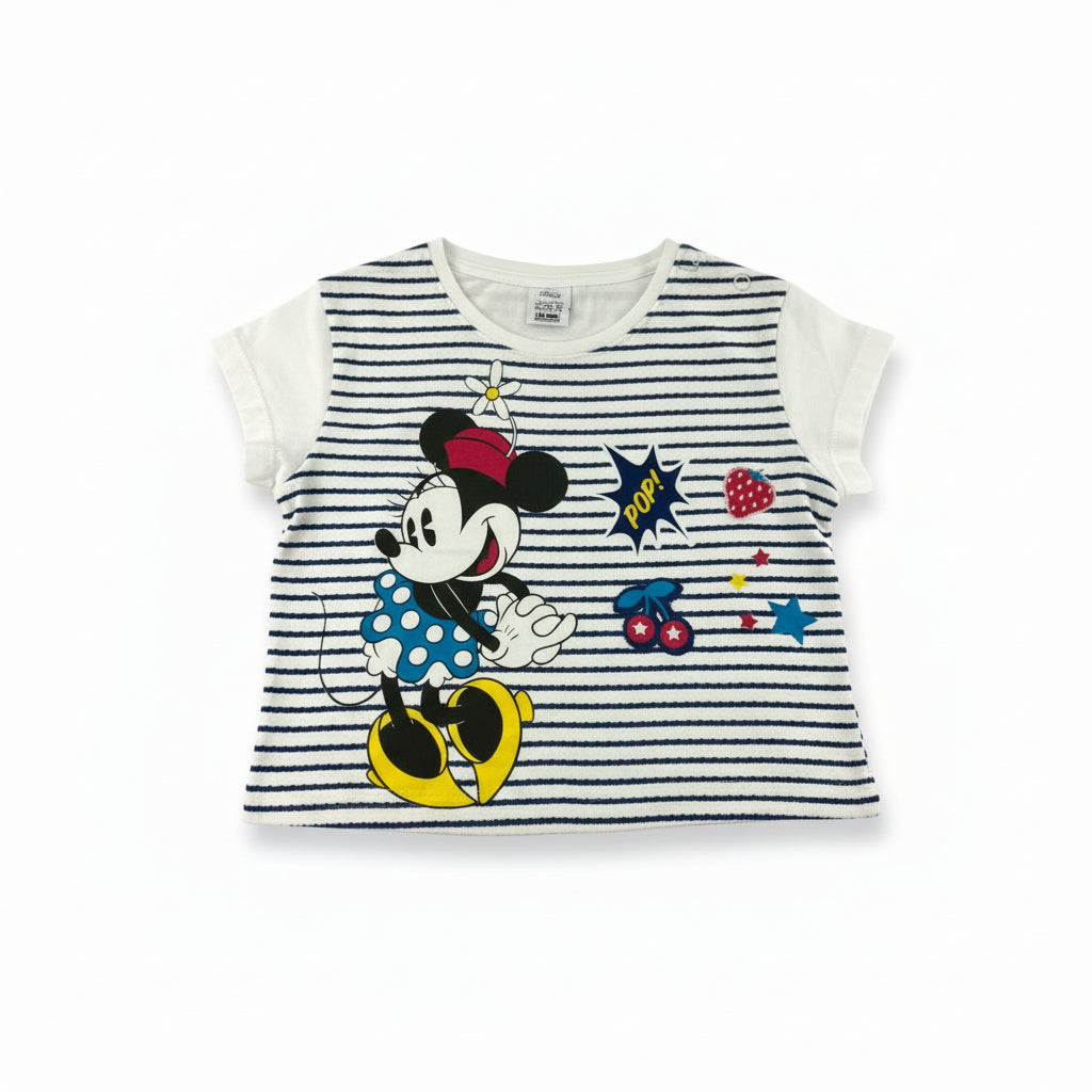 T-shirt Disney Fille - Blanc/Bleu image 0