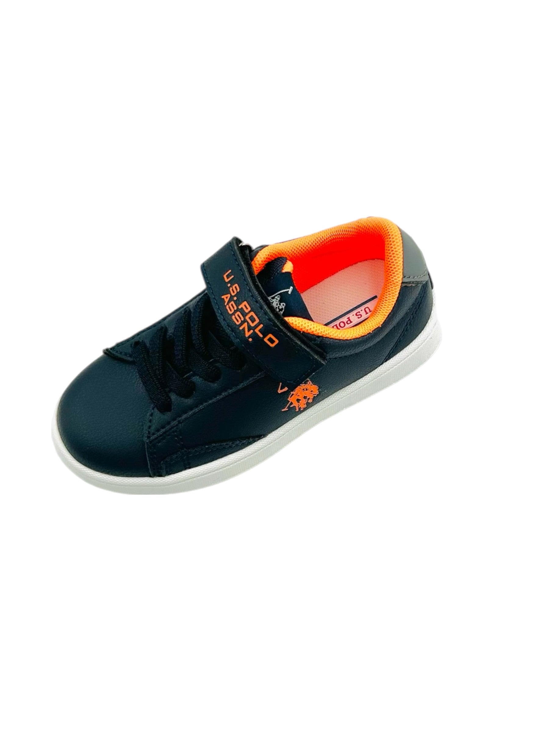 Baskets US POLO Garçon - Noir /orange