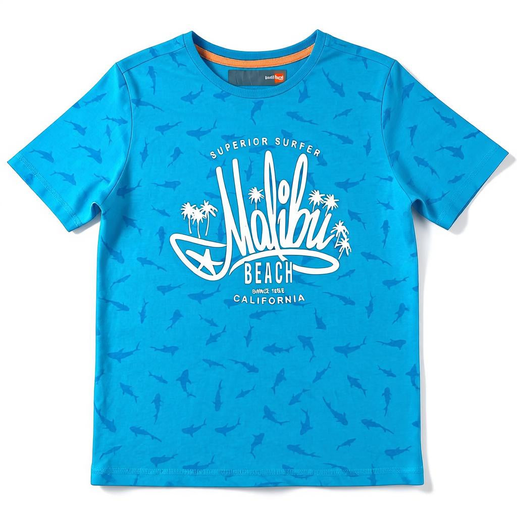 T-shirt manche courte Garçon - Bleu image 0