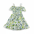 Robe Fille - Blanc/Vert image 1