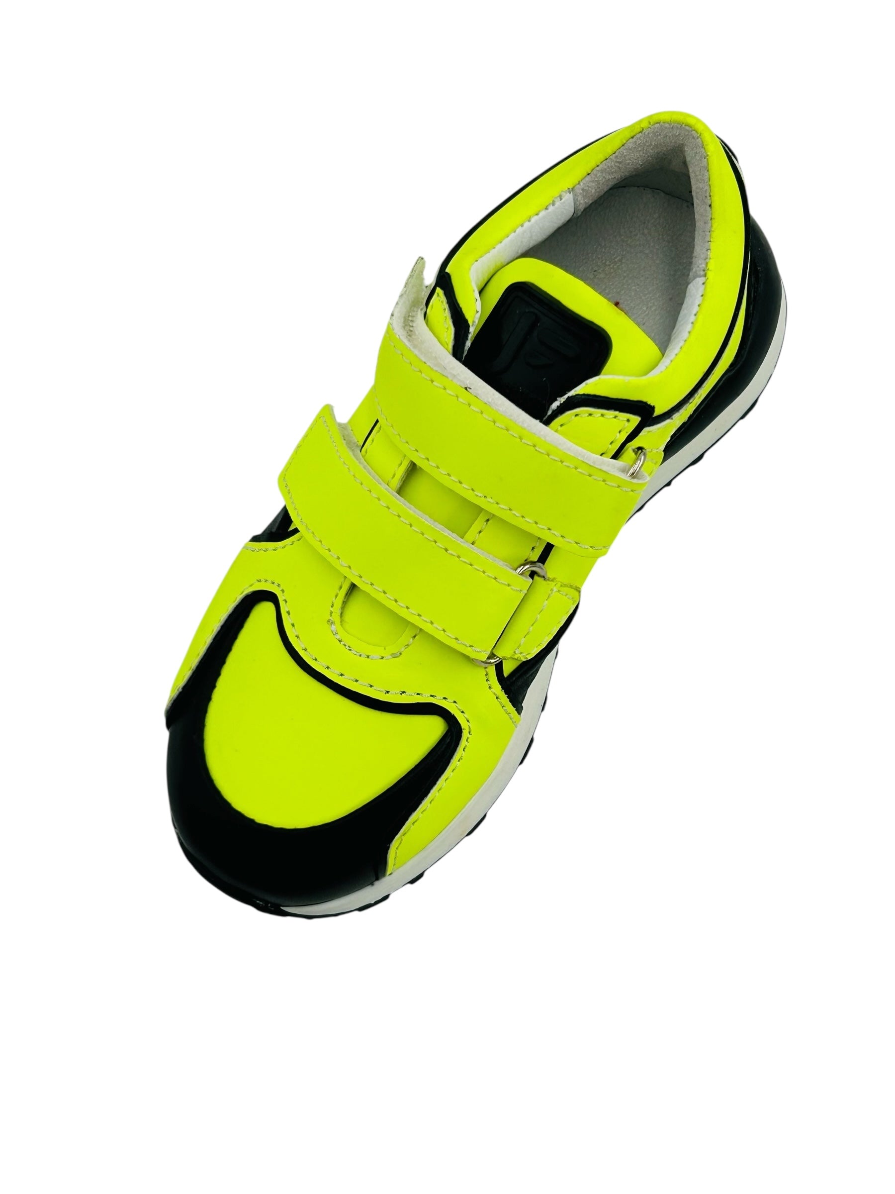 Baskets à scratch uni couleur jaune fluor image 1